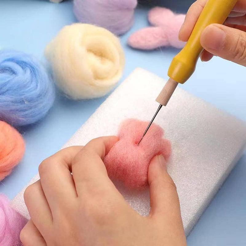 Daralis Needle Felt Wool-25 Colors Wool Fibre Roving for DIY Felting Wool Projects 3g/Color - Image 5